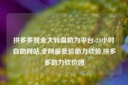 拼多多现金大转盘助力平台-24小时自助网站,全网最低价助力砍价,拼多多助力砍价团