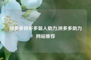 拼多多拼多多新人助力,拼多多助力网站推荐