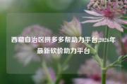 西藏自治区拼多多帮助力平台,2026年最新砍价助力平台