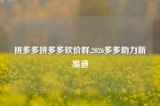 拼多多拼多多砍价群,2026多多助力新渠道