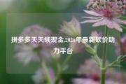 拼多多天天领现金,2026年最新砍价助力平台