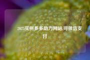 ➡️2025买拼多多助力网站,可微信支付