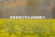 拼多多助力平台,自助刷助力