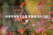 拼多多现金大转盘,多多助力入口在哪