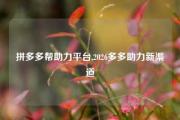 拼多多帮助力平台,2026多多助力新渠道