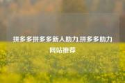 拼多多拼多多新人助力,拼多多助力网站推荐