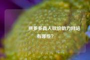 🌹拼多多真人砍价助力网站有哪些？