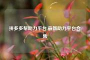 拼多多帮助力平台,最新助力平台合集