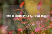 拼多多互助网站入口，2025新渠道