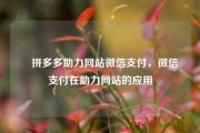 ✅拼多多助力网站微信支付，微信支付在助力网站的应用