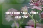 拼多多拼多多助力商城,10月拼多多砍价助力网站
