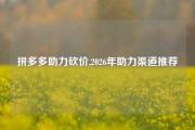 拼多多助力砍价,2026年助力渠道推荐