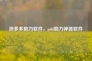 拼多多助力软件，pdd助力神器软件