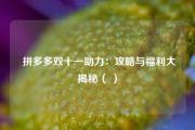  拼多多双十一助力：攻略与福利大揭秘（ ）