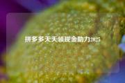 拼多多天天领现金助力2025