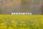 拼多多砍价助力平台