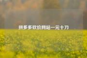 拼多多砍价网站一元十刀