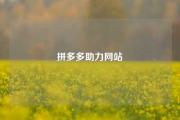 拼多多助力网站