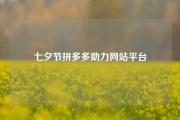 七夕节拼多多助力网站平台