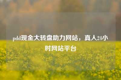 pdd现金大转盘助力网站，真人24小时网站平台