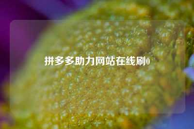 拼多多助力网站在线刷0